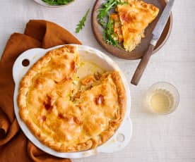 Tourte aux légumes et au tofu