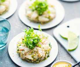 Tartare de bar aux fruits de la Passion