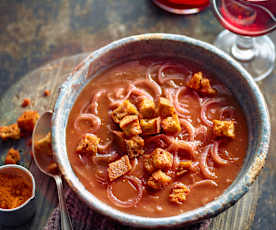 Rotwein-Zwiebelsuppe