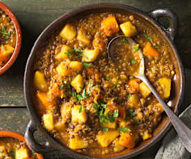 Kürbis-Linsen-Gemüse mit Apfel