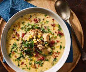 Kukuřičná polévka s kuřecím masem