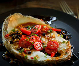 蒜味番茄豆豉蒸鳕鱼