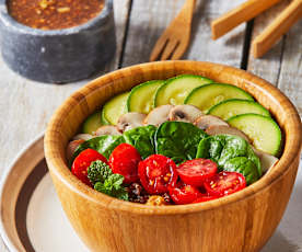 Quinoa bowl con hongos