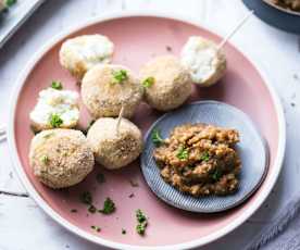 Boulettes de poulet au pesto rouge