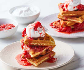 Gaufre au fraisier