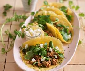 Crepes de grão com borrego