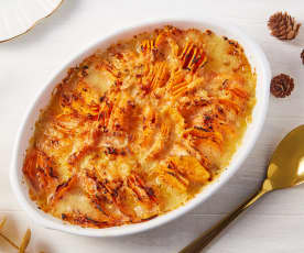 Gratin de courge musquée et de gouda fumé