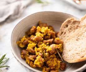 Judías al horno con verduras