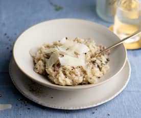 Oyster Mushroom and Champagne Risotto