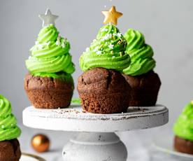 Weihnachtsbaum-Cupcakes