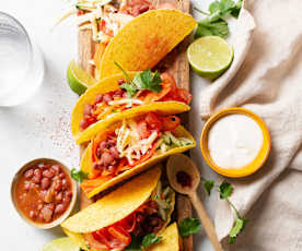 Tacos mit Gemüse und Kidneybohnen