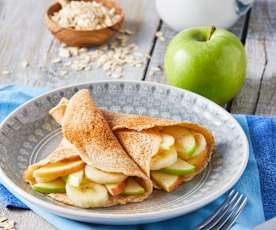 Crepas de avena con frutas