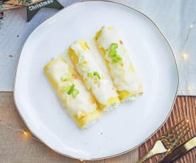 Cannelloni porri, ricotta e Taleggio