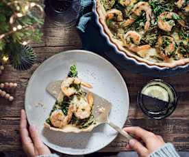 Garnelen-Knoblauch-Tarte