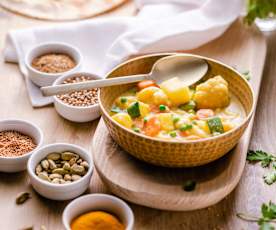 Curry indio de verduras