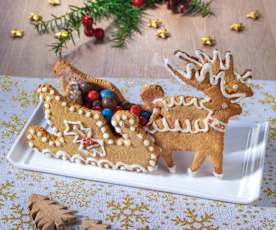 Slitta di Natale di pan di zenzero