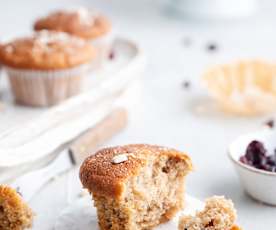 Muffins de plátano y arándano