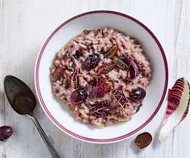 Risotto radicchio e uva