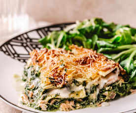 Lasagne saumon-épinard