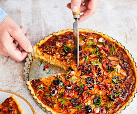 Tarte au thon à la tomate