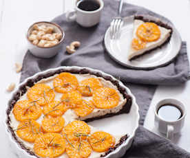 Tarta orzechowa z kremem z nerkowców