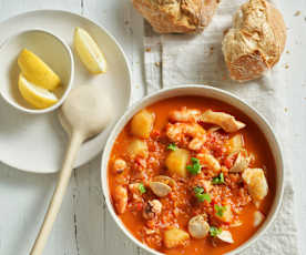 Zuppa di mare con patate