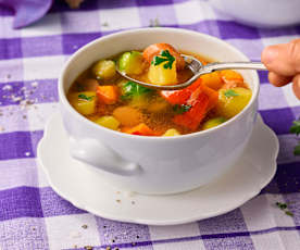 Rosenkohl-Eintopf mit Kürbis