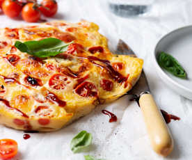 Caprese omelette