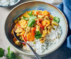 Hähnchen-Gemüse-Korma mit Cashews