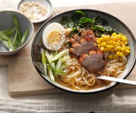 Japanese ramen noodle soup