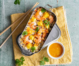 Ryż z krewetkami w orientalnym sosie