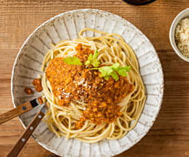 Spaghetti con ragù di cavolfiore