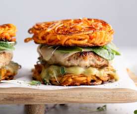 Crispy potato and turkey sliders (Thermomix® Spiralizer, using modes)