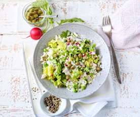 Graupen-Erbsen-Salat mit Thunfisch