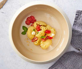 Insalata di conchiglioni con pesto di melanzane