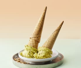 Gelato al pistacchio salato