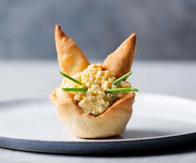 Egg Salad in Crispy Easter Nests