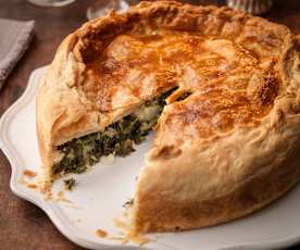 Kale, Potato, Celeriac and Stilton Pie