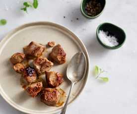 Lammwürfel anbraten