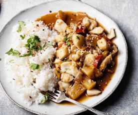 Poisson aigre-doux au riz