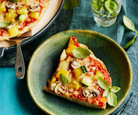 Vegetarische Fladenbrotpizza