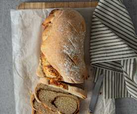 Freeform bread with filling