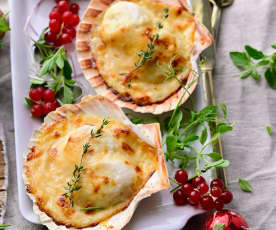 Gegratineerde coquilles