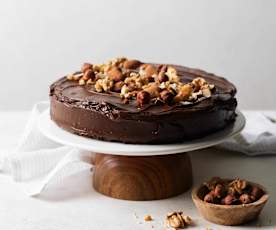 Κέικ σοκολάτας με ξηρούς καρπούς χωρίς γλουτένη