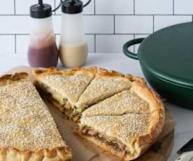 Family burger pie