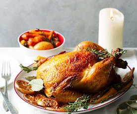 Pollo asado de Navidad