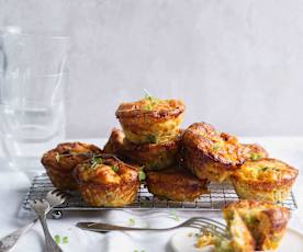 Ταρτάκια με μπρόκολο και μπέικον