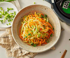 Spiralized Carrot and Celtuce Salad