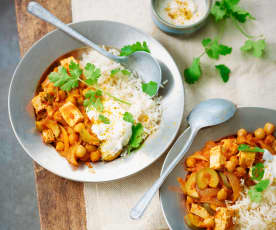 Curry de pois chiches au tofu