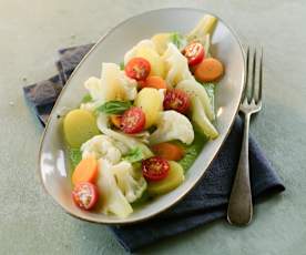 Karfiol mit grüner Mandelsauce